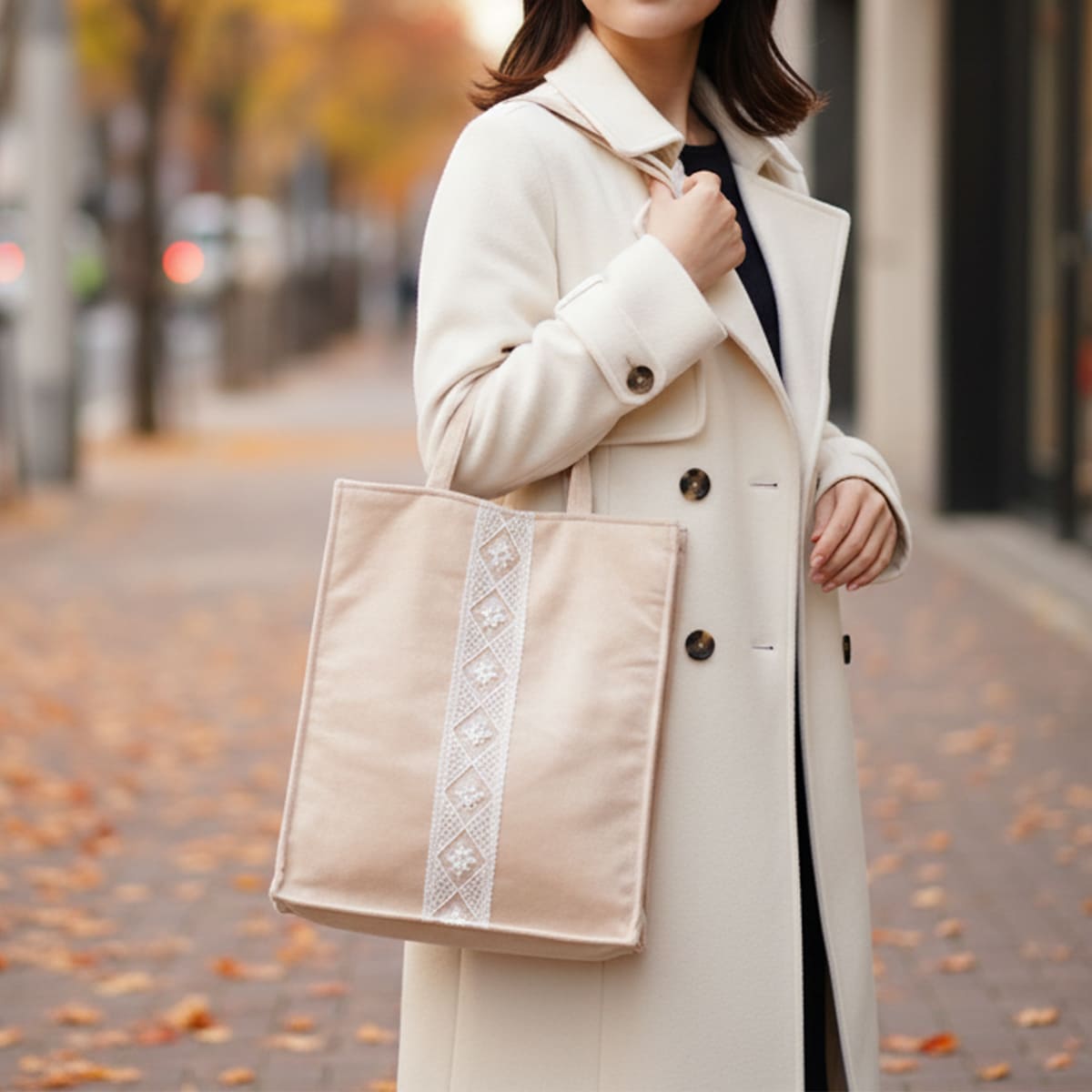 アミブルージュ,amibrugge,インテリアレース,ファブリック,シェニール織,ポーチ,バッグ